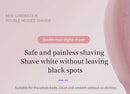 Women's 2-in-1 Dual-Head Electric Razor Painless Bikini Trimmer Wet/Dry Use Detachable Head for Ladies Pubic Hair Shaver