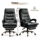 Comfortable Office Chair High Back Executive Desk Chair Leather Computer Gaming Chair Swivel Office Chairs with Footrest