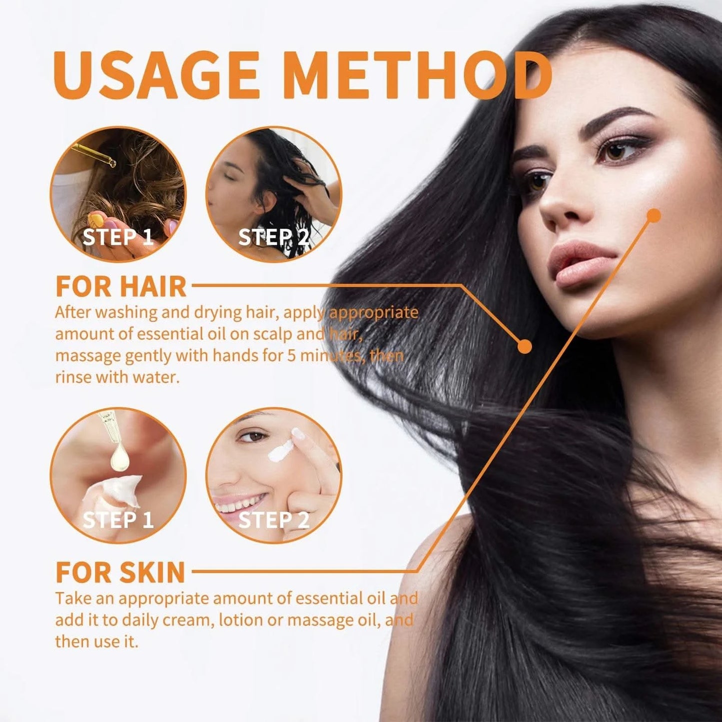 EELHOE 60ml Pumpkin Seed Oil Hair Care Essential Oil Moisturizing Smoothing Repairing Hair Roots Hair Oil For Women - M & M Global