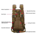 Men's Classic Tactical Backpack Travel Sports Camouflage Bag Outdoor Climbing Hunting Backpack Fishing Hiking Nylon 3P Pack Bag - M & M Global