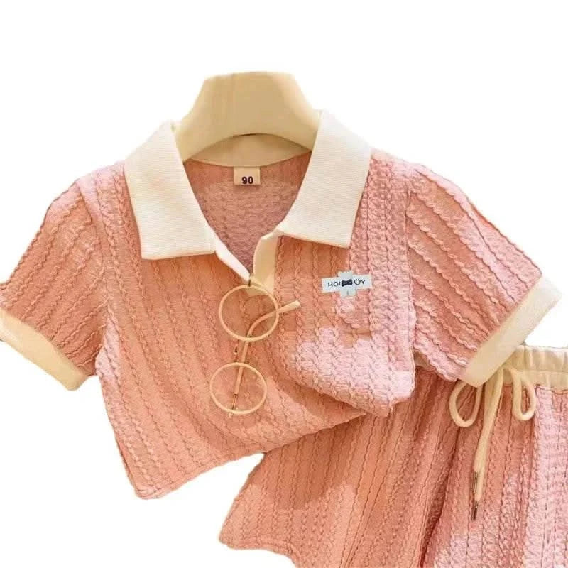 Baby Girls Clothes Set Kids Cute Sweet Casual Short Sleeve Top Pant Outfit Sets Summer Children Comforts Sportswear 2-10Years - M & M Global