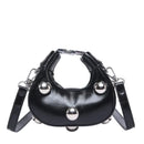 Retro Versatile Ladies Mini Handbag Women Big Rivet Personality Luxury Designer Crossbody Bags for Women Streetwear Shoulder Bag - M & M Global