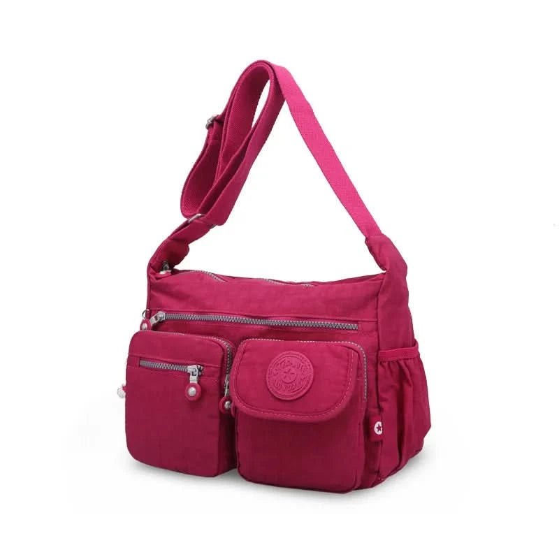 High Quality A4 Nylon Men Women Shoulder Messenger Bag Cross Body Purse Waterproof Lightweight Green Black Blue Purple Red M0938 - M & M Global