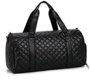 Duffle Tote Gym Fitness Bags for Woman PU Leather Handbag Travel Luggage Shoulder Sports Shoes Pocket Weekend Crossbody Bags