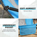 Tisetrail 2 Pack Portable Beach Chair with Cooler Bag Low Back Sling Chair with Cup Holder Folding Mesh Sand Chair Portable