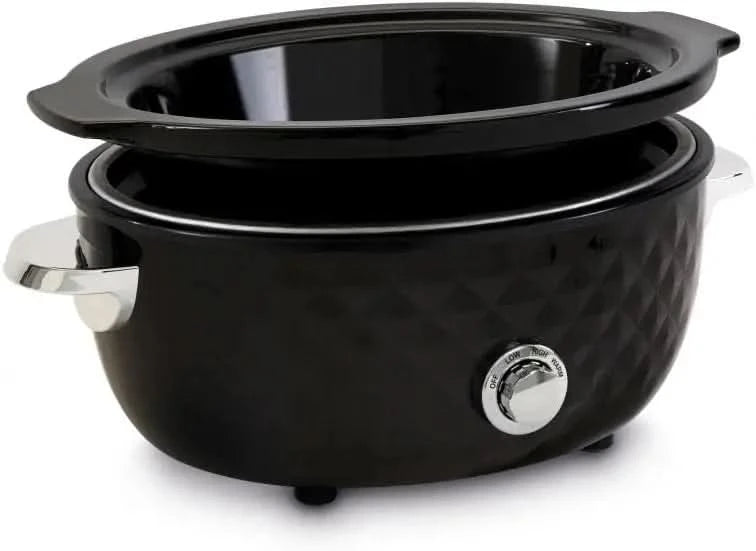 Slow Cooker 5.5 Litre Slow Cooker, Black, 142110 - M & M Global
