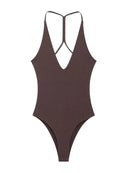 TFMLN Women Solid Bodysuit Sexy Backless Fashion Slim Women Top Chic V Neck Sling Body Suits Summer Female  High Street Outwear - M & M Global