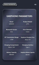 Ship From US Lenovo LP75 Bluetooth 5.3 Headphones Wireless Music Earphones LED Digital Display Noise Reduction Game Earbuds New