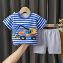 2PCS Children's Sets mother Kids Clothes Boys Girl T-shirt Shorts Summer Cotton Short sleeve Baby Children Clothing Toddler Suit - M & M Global