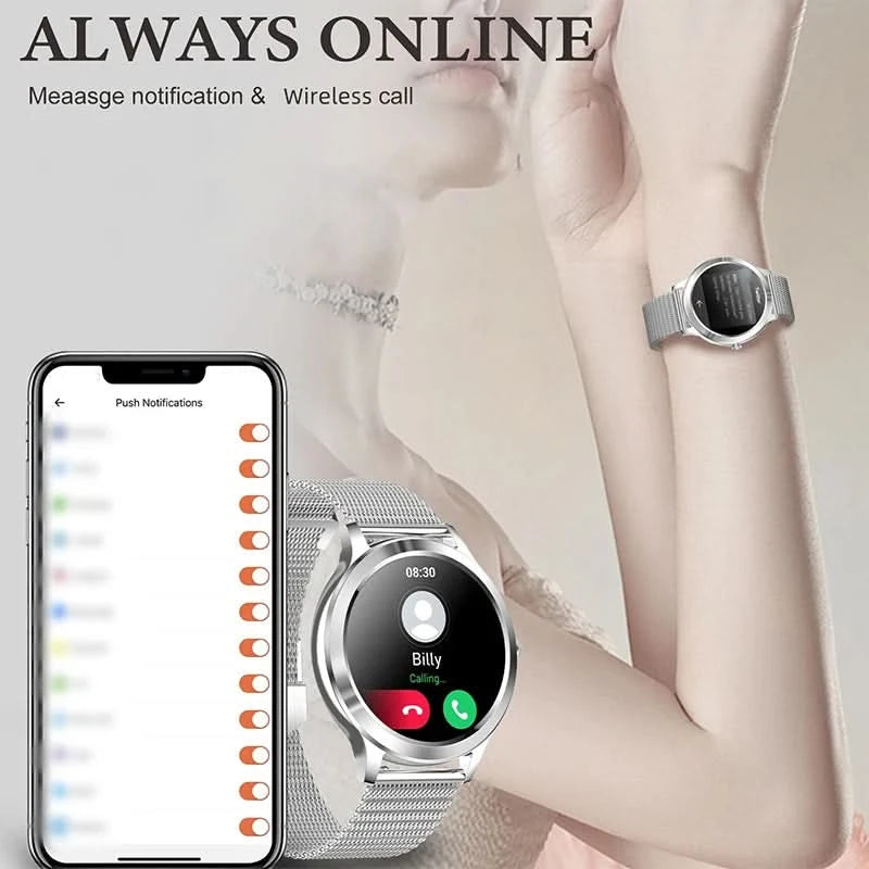 Smart Watch For women - Advanced Fitness Tracker with Wireless Call, Music Time Display, Step Counting, Calories Burned