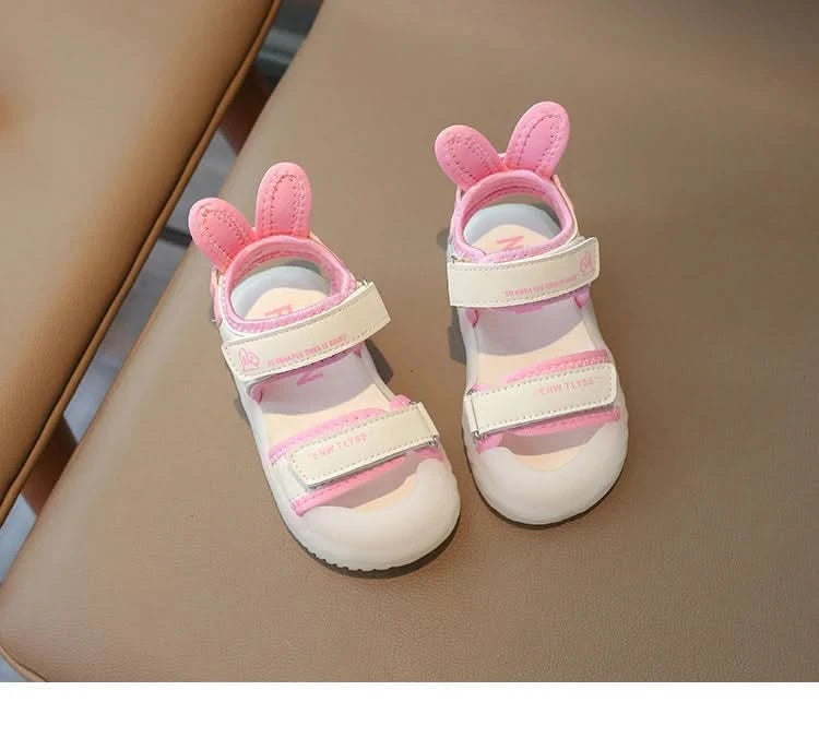 Children's Sandals 2-12 Years Old Cartoon Greenish Pink Soft Boys Girls Beach Shoes Casual Non-slip Kids Baby Sports Sandals - M & M Global