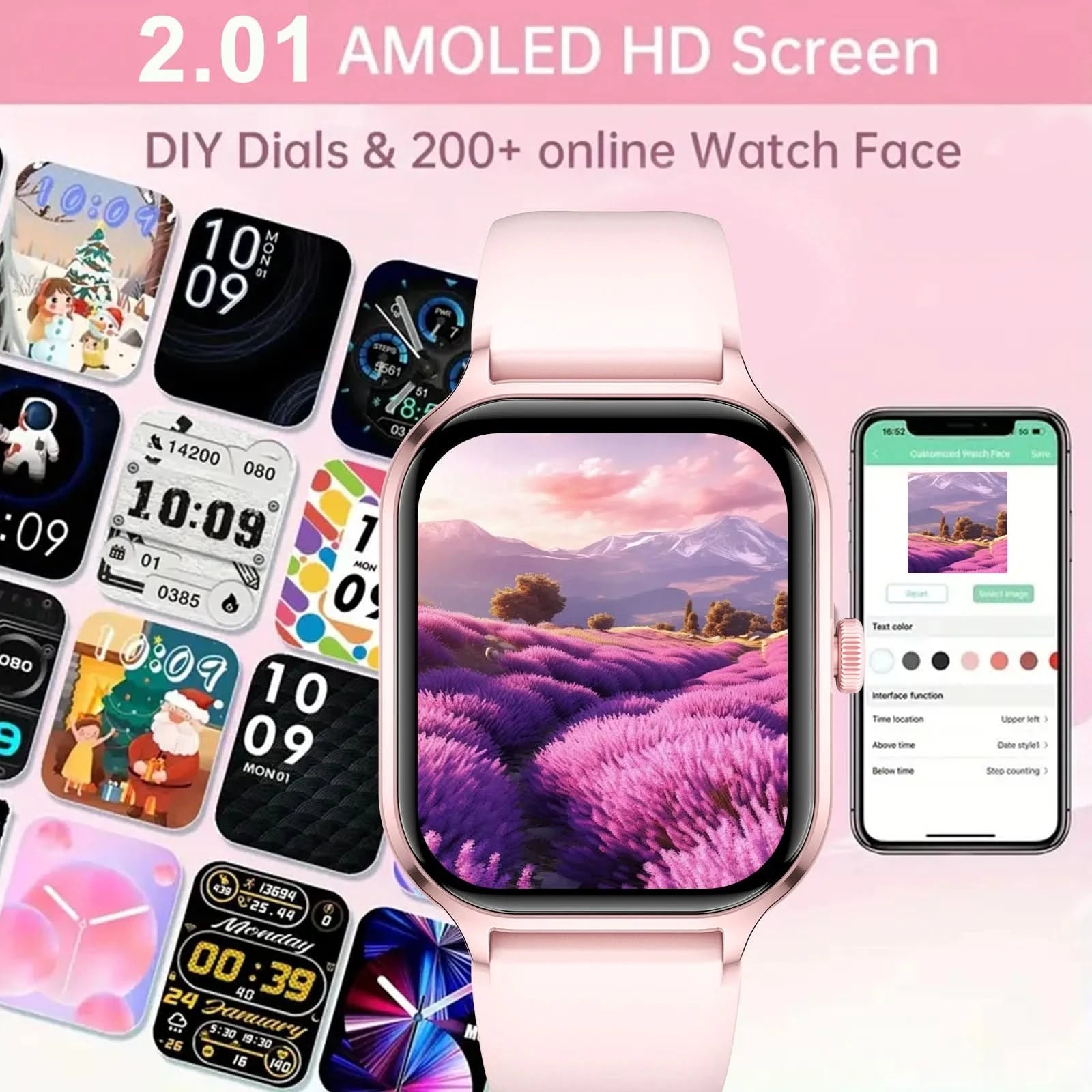 Smart Watch For Women Full Touch Screen Bluetooth Call Watches Sport Fitness Tracker Smartwatch Lady - M & M Global