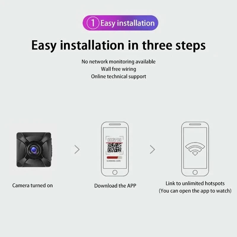 Xiaomi X5 1080p Mini Wireless Camera Wifi Ip/ap Remote Monitor Rechargeable Battery Motion Detection Portable Camcorders Home - M & M Global