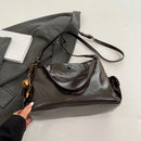 Women Casual Underarm Bag with Pendant Retro Crossbody Bag PU Leather Trendy Tote Bag Travel Shopping Work Date Bag - M & M Global