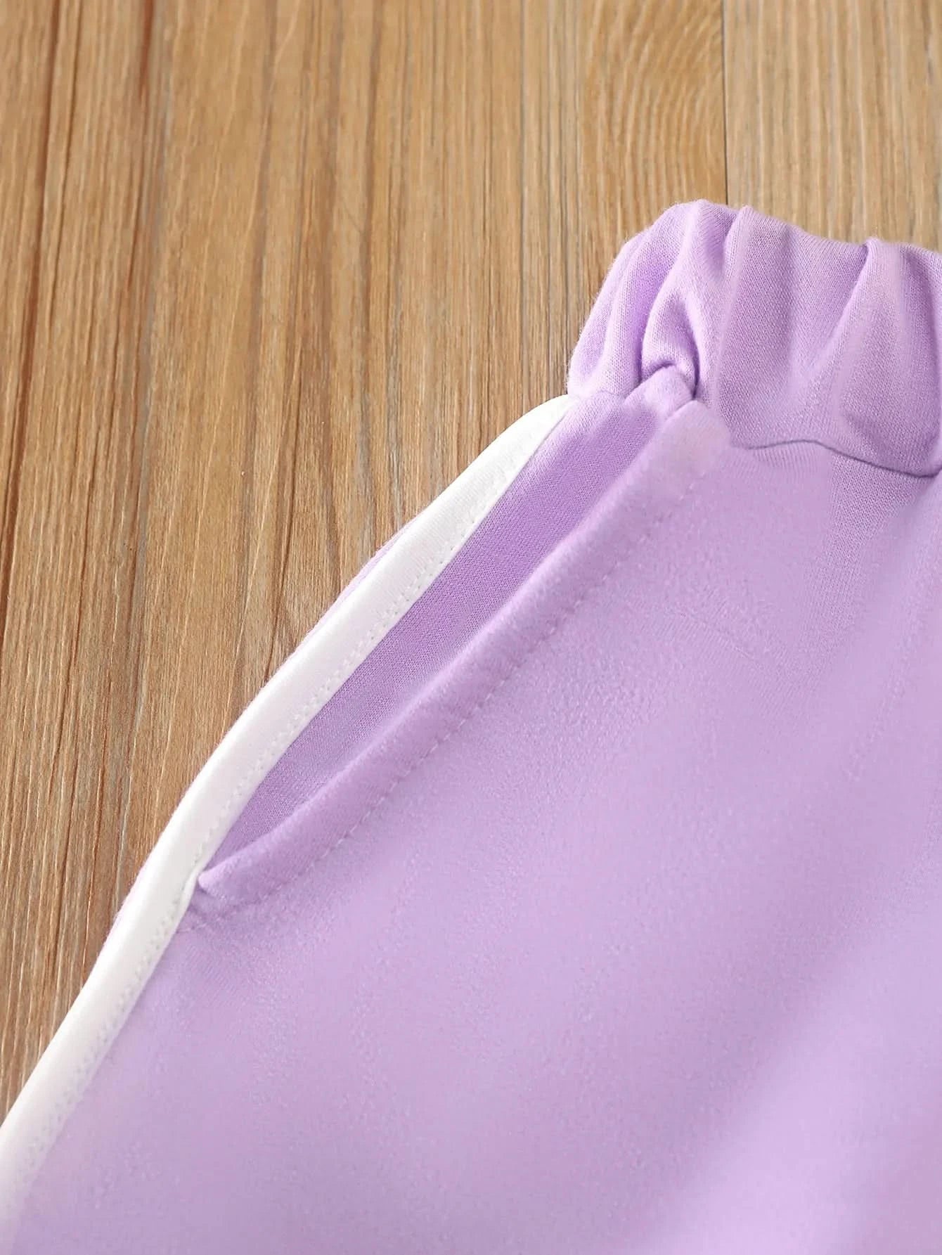 Girls Three-Piece Clothing New Breathable Summer Thin Fashion Short-Sleeved Mesh Top + Letter Printed Short Vest Suspender + Letter Printed Sports Shorts - M & M Global