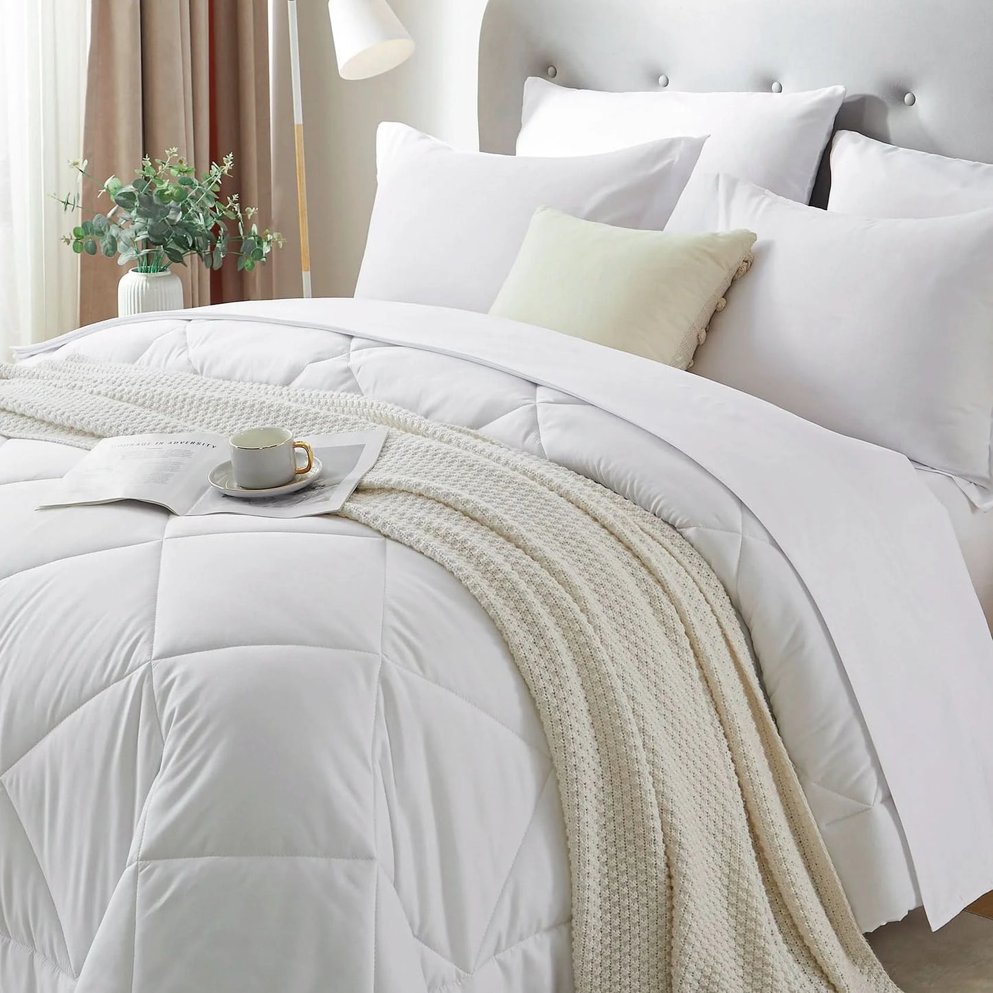 5/7-Piece Comforter Set – Bed in a Bag Bedding Set with Comforter, Sheets, Pillowcases & Pillow Shams – Soft All-Season Bed Set