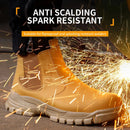 Waterproof Men's Safety Work Boots Steel Toe Shoes Anti Impact And Anti-Puncture Outdoor Adventure Hiking Protective Boots
