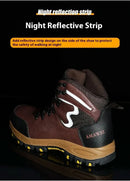 Widen Safety Boots Men Work Indestructible Shoes Climbing Boots Steel Toe Protective Boots Anti-smash Anti-puncture Safety Shoes