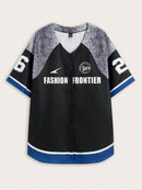 Boston Printed 2024 Summer Oversize Blouse Women Streetwear Baseball Shirt Cool Hip Hop America Half Sleeve Button Up Tops - M & M Global