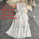 JAMERARY Designer New Summer Holiday White Embroidery Cotton Long Dress Women Sleeveless Midi Prom Evening Dresses Party Robe - M & M Global