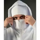 Men and women Balaclava Y2kGothic Harajuku winter new item double hooded sweatshirt men's hooded mask zipper sportswear