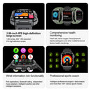 Rugged Military Smart Watch Men For Android Ios IP67 Waterproof Sport Fitness Ai Voice Bluetooth Call Smartwatch 2024 New