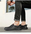 2024 Retro Loafer Genuine Split Leather Classic Shoes Sewing Comfortable Men Casual Slip-on Club Party Shoe Spring Summer - M & M Global