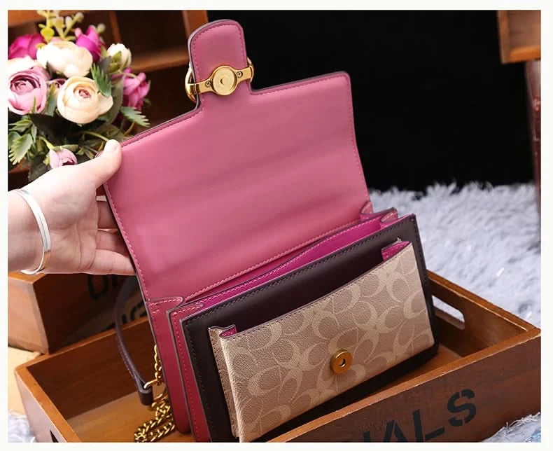 Light luxury women's bag 2025 new high-end color contrast single shoulder underarm bag designer fashionable crossbody small squa - M & M Global