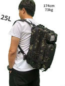 25L/50L Sturdy Nylon Waterproof Tactical Sports Trekking Fishing Hunting Camping Hiking Bag Backpack Outdoor Rucksacks - M & M Global