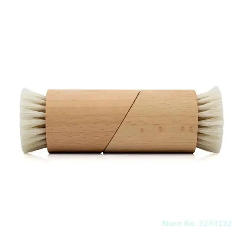 Wood Handle Facial Cleaning Brush Deep Clean Manual Soft Face Massager Skin Pore Clean Brush Face Care Brush Beauty Tool - M & M Global