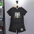 Tiger head Print Brand Kids T-shirt Boys Girls red Toddlers age 3-12 Fashion Clothing Short Sleeve+Shorts Outdoor Sports Set - M & M Global
