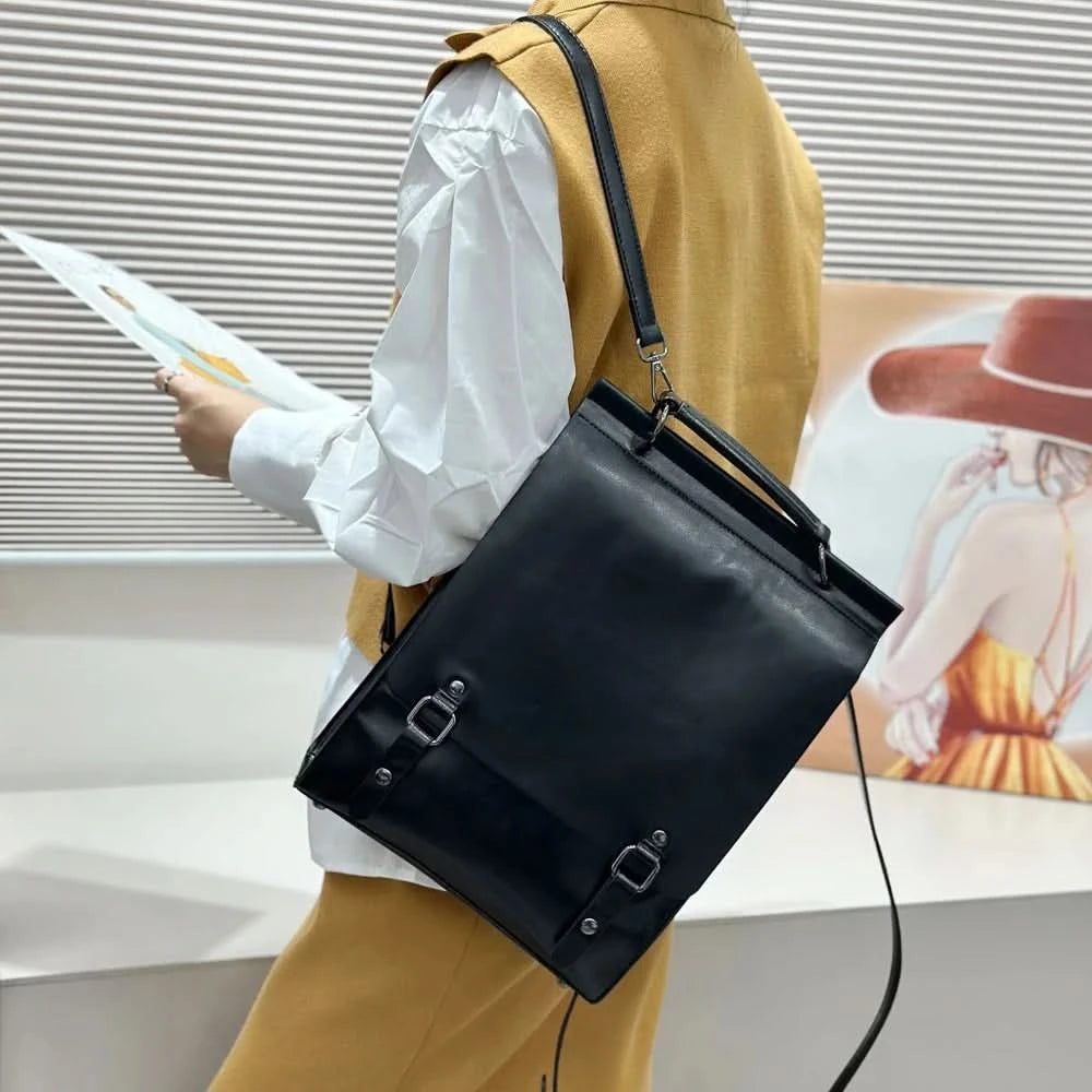 Genuine Leather Women Backpack Cross Body Bag Book School Bags Real Cowhide Lady Female Laptop Daypack Messenger Shoulder Bags - M & M Global