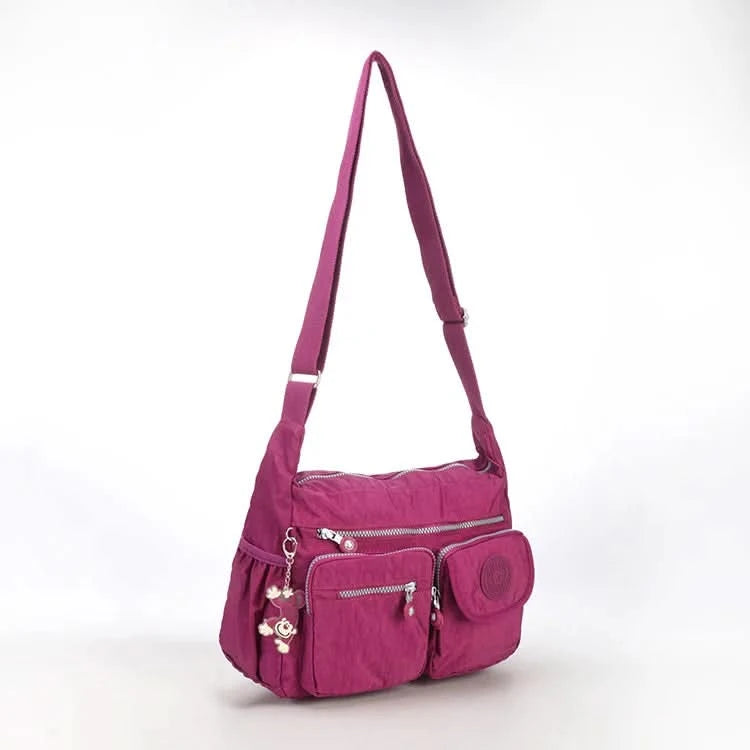 High Quality A4 Nylon Men Women Shoulder Messenger Bag Cross Body Purse Waterproof Lightweight Green Black Blue Purple Red M0938 - M & M Global