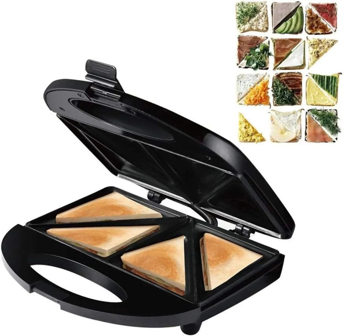 Electric Sandwich Maker ， Nonstick Egg Bubble Cake Oven Bread Grill Waffle Crepe Toaster Breakfast Machine Waffles Maker 750W 22 - M & M Global
