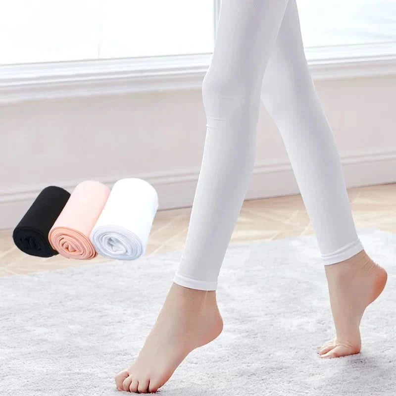 Spring Baby girl Boy nine-point Ballet dance leggings candy colors kids calf-length pants ankle-length Breathable child trousers - M & M Global