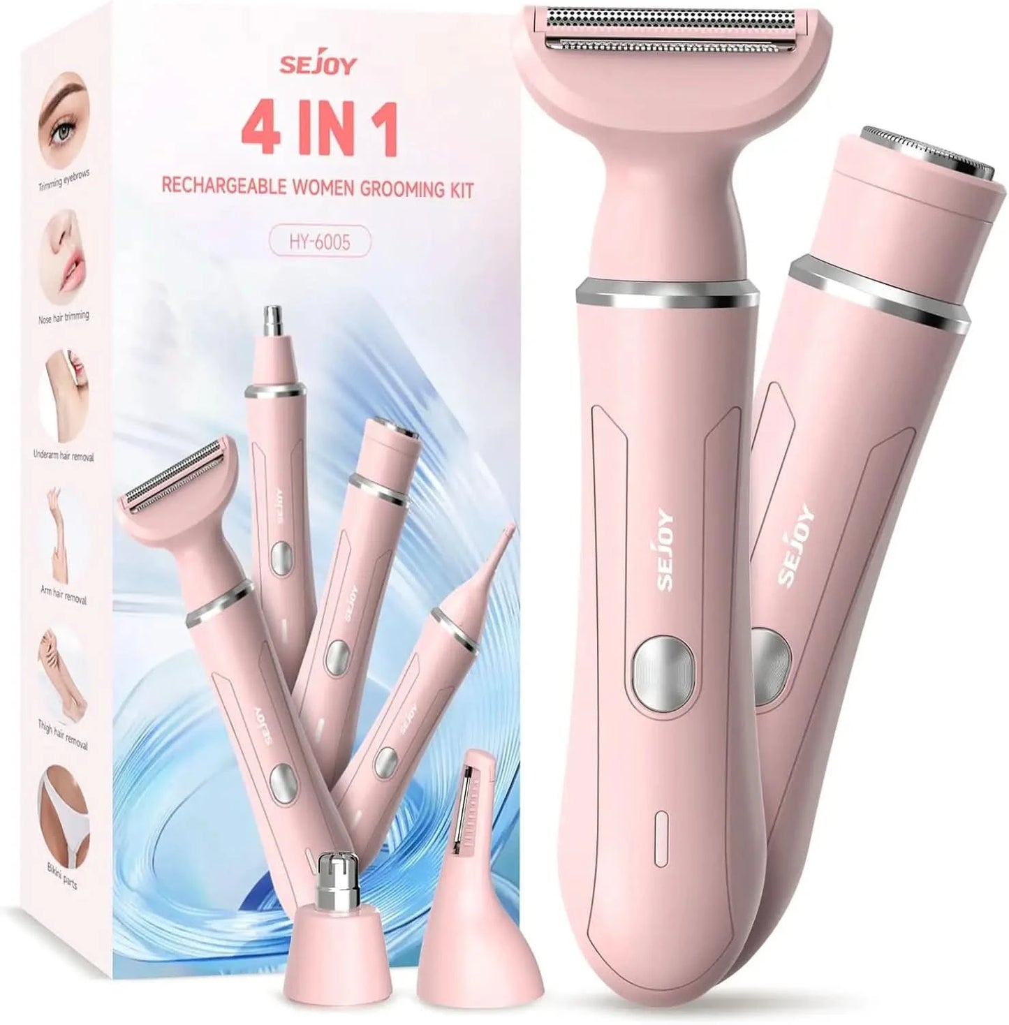 Sejoy Facial Hair Trimmer for Women Perfect for Face Ear Eyebrows Nose Hair Removal Clipper Electric Shaver - M & M Global