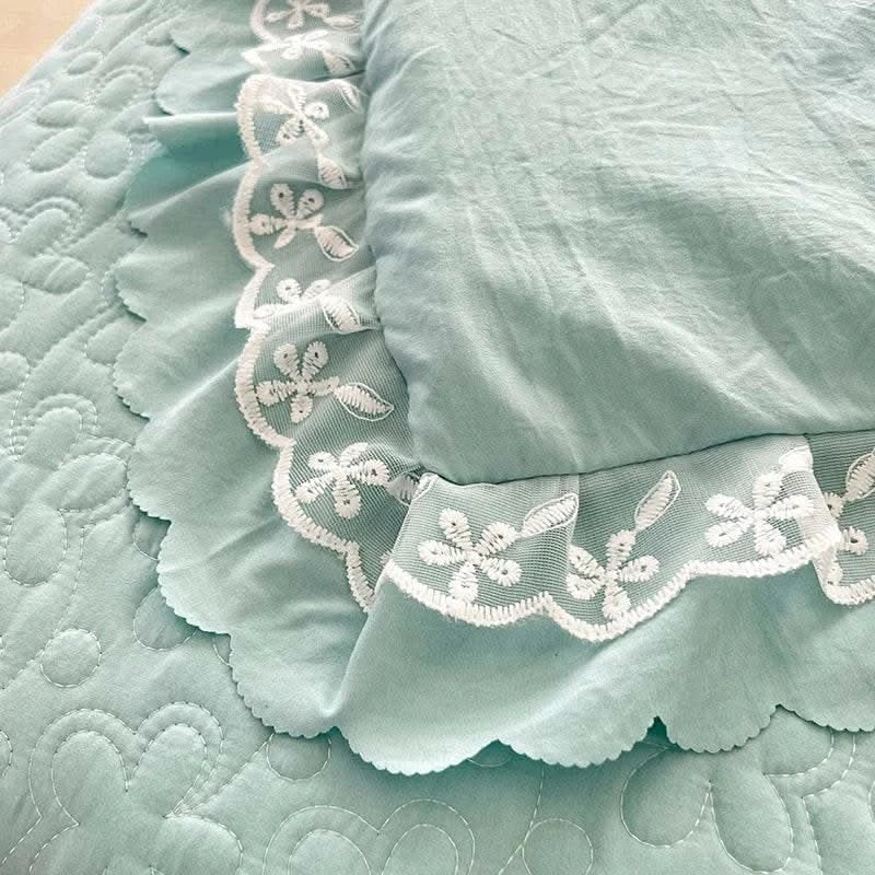 Bow Summer Quilt Single Quilt Air Conditioning Quilt Suitable for Women's Bedroom Apartment French Elegant Bow Summer Quilt - M & M Global