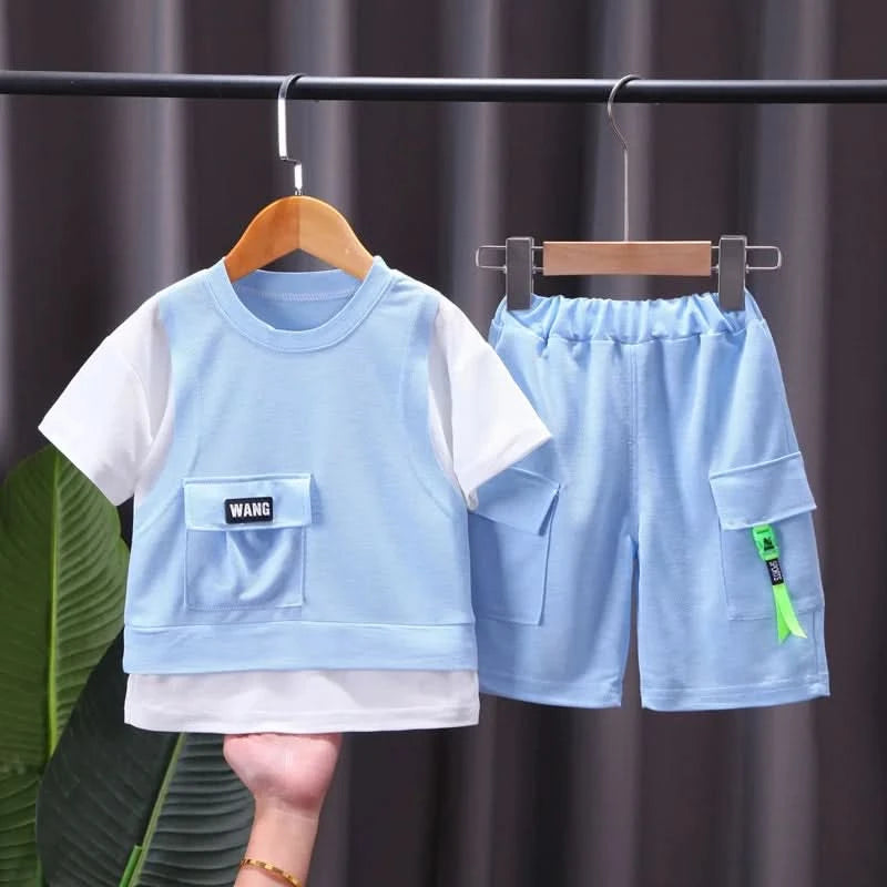 New Summer Baby Girl Clothes Infant Boys Clothing Children Casual T-Shirt Shorts 2Pcs/Set Toddler Sports Costume Kids Tracksuits - M & M Global