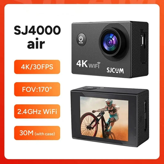 SJCAM SJ4000 Air Action Camera with 4K Video 30M Waterproof 2.4G WiFi Sports Camera Action Cam Sports Camera bicycle motorcycles - M & M Global