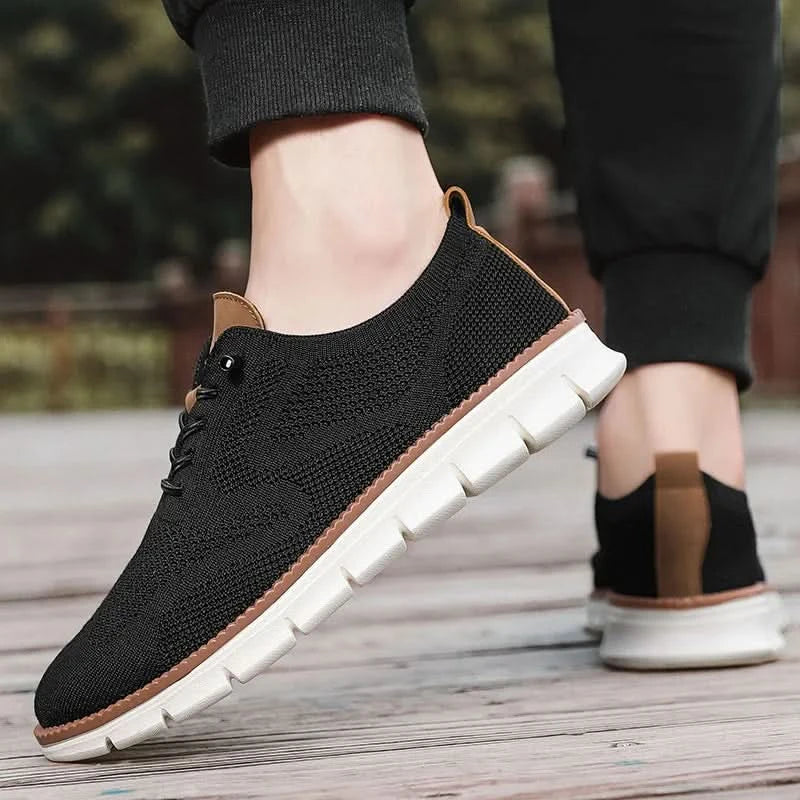 YRZL Men Casual Sports Shoes Anti Slip Wear-Resistant Breathable Cushioning Color Blocking Design Versatile Casual Sports Shoes - M & M Global