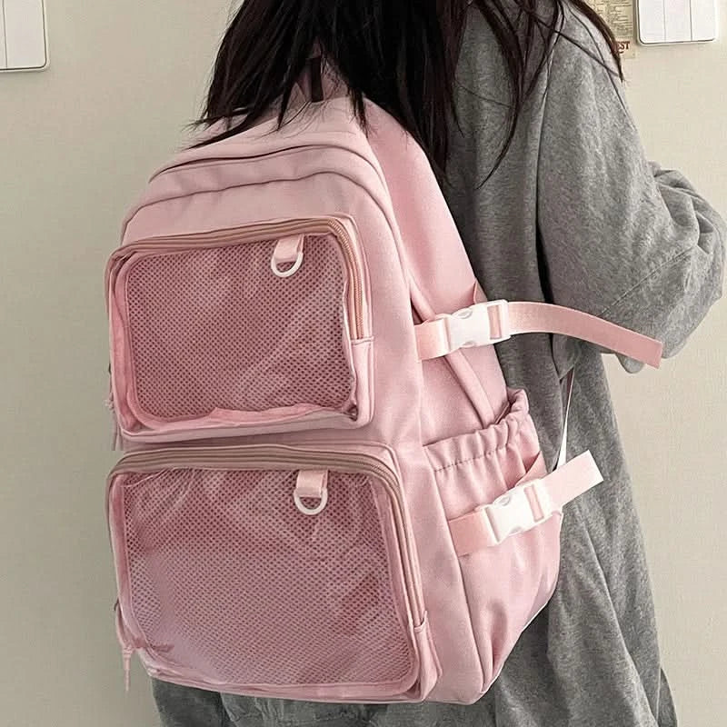 Japanese Style Transparent Ita Bag for Girls Comic Cons Large Capacity Women Backpack Fashion School Bags for College Student JK - M & M Global