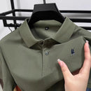 100% pure cotton high-end men's short sleeve summer new comfortable and breathable polo shirt designer brand embroidered T-shirt