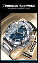 POEDAGAR Luxury Watch For Men Calendar Luminous Waterproof Man Clock Male Chronograph Stainless Steel Men's Quartz Watches Reloj - M & M Global