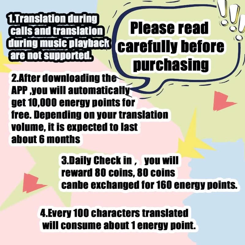 GREATWALL Hanging ear translation headphones, sports high fidelity stereo headphones, can translate 144 languages online
