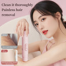 Women's 2-in-1 Dual-Head Electric Razor Painless Bikini Trimmer Wet/Dry Use Detachable Head for Ladies Pubic Hair Shaver