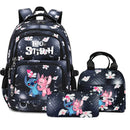 Lilo Stitch Large Capacity Backpack Daypack Lightweight Schoolbag Casual Travel Knapsack for Women Girls Pen Lunch Bags - M & M Global
