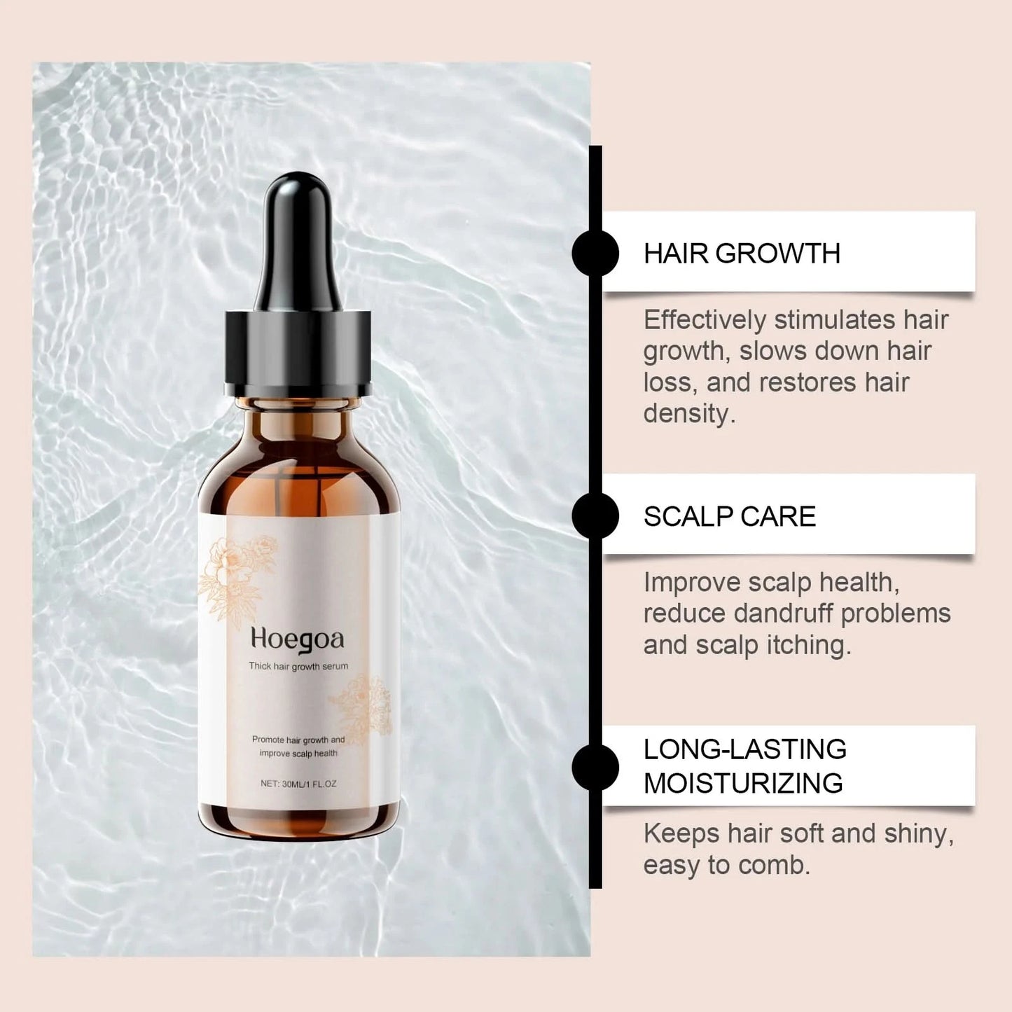 Hair Growth Oil Reduce Loss Keep Smooth Atomizing Nourishing Damage Baldness Essential Scalp Treatment Black Hair Care Essence - M & M Global