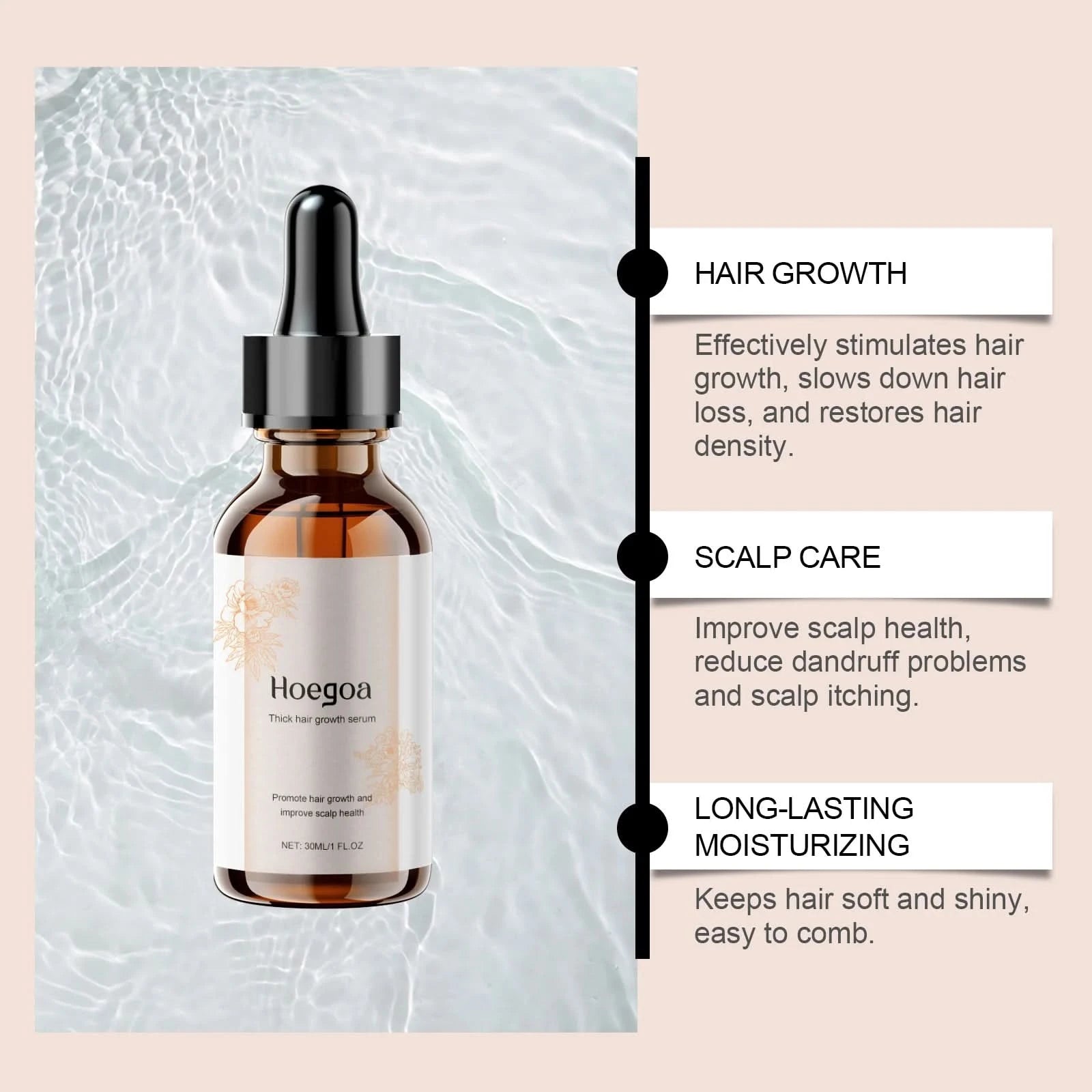 Hair Growth Oil Reduce Loss Keep Smooth Atomizing Nourishing Damage Baldness Essential Scalp Treatment Black Hair Care Essence - M & M Global