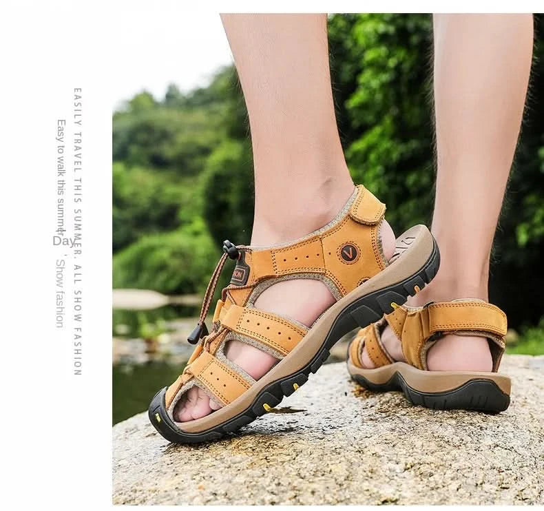 Outdoor Wading Summer Sandals For Men Anti Slip Cool Casual Shoes With Arch Support Plus Size 38-48 Beach Sandalias - M & M Global