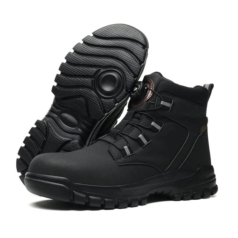Waterproof Safety Boots Men Indestructible Steel Toe Work Boots Anti-smash Stab-resistant Safety Shoes Biker Botas Para Hombre